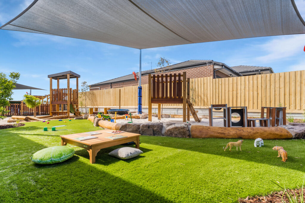 Rockbank Village Childcare Outdoor Grass Playground